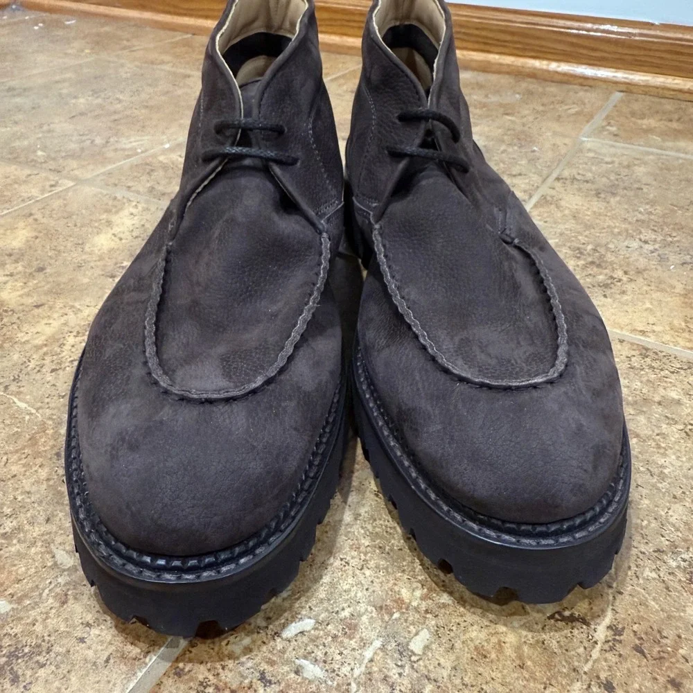 NWOB John Lobb Suede Chukka Boots Brown Mens 12 M Field Boot Luxury Designer